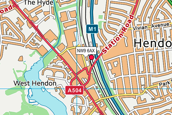 NW9 6AX map - OS VectorMap District (Ordnance Survey) NW9 6AX map - OS VectorMap District (Ordnance Survey)