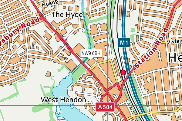 NW9 6BH map - OS VectorMap District (Ordnance Survey) NW9 6BH map - OS VectorMap District (Ordnance Survey)