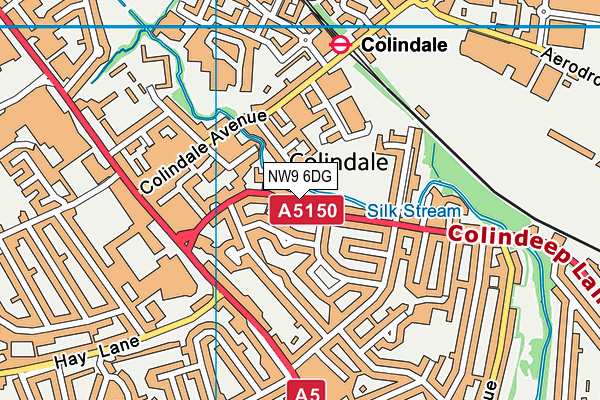 NW9 6DG map - OS VectorMap District (Ordnance Survey)