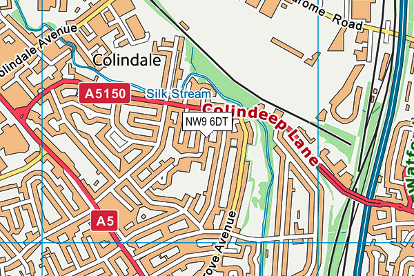 NW9 6DT map - OS VectorMap District (Ordnance Survey) NW9 6DT map - OS VectorMap District (Ordnance Survey)