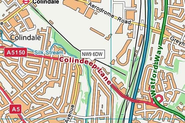 NW9 6DW map - OS VectorMap District (Ordnance Survey) NW9 6DW map - OS VectorMap District (Ordnance Survey)