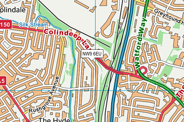 NW9 6EU map - OS VectorMap District (Ordnance Survey)