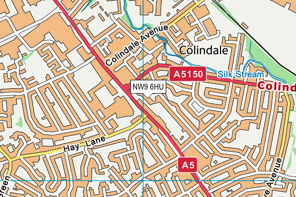 NW9 6HU map - OS VectorMap District (Ordnance Survey)