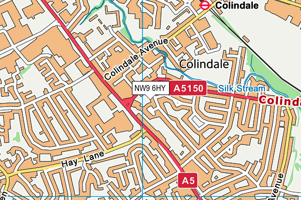 NW9 6HY map - OS VectorMap District (Ordnance Survey)