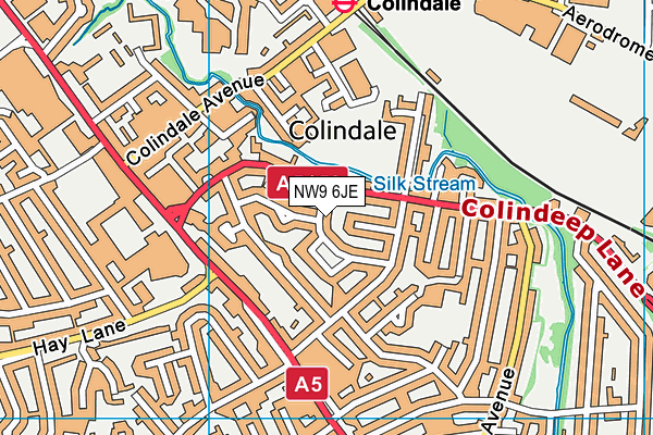 NW9 6JE map - OS VectorMap District (Ordnance Survey)