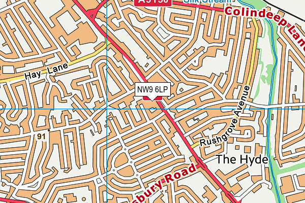 NW9 6LP map - OS VectorMap District (Ordnance Survey)