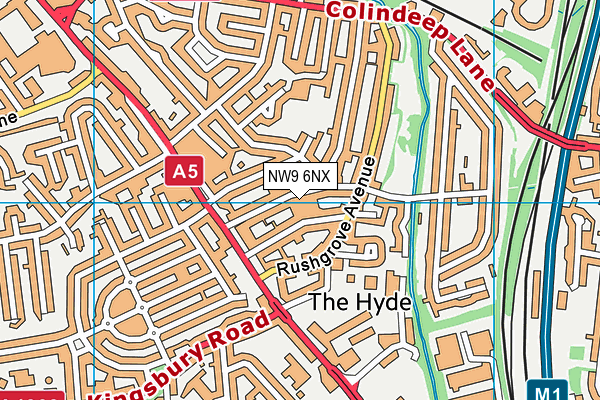 NW9 6NX map - OS VectorMap District (Ordnance Survey)