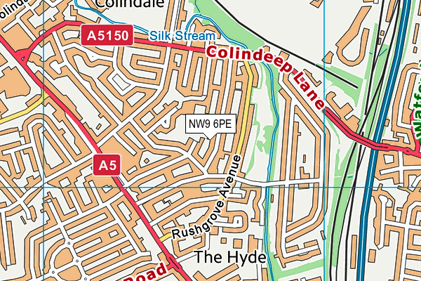 NW9 6PE map - OS VectorMap District (Ordnance Survey) NW9 6PE map - OS VectorMap District (Ordnance Survey)