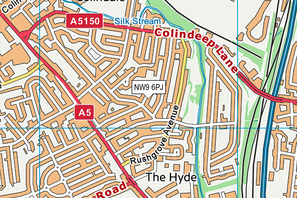 NW9 6PJ map - OS VectorMap District (Ordnance Survey)