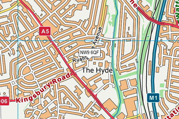 NW9 6QF map - OS VectorMap District (Ordnance Survey) NW9 6QF map - OS VectorMap District (Ordnance Survey)