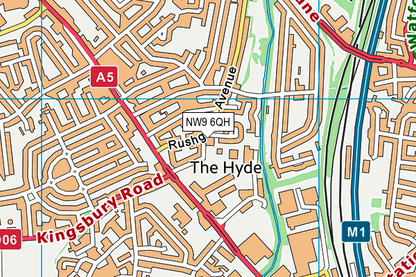 NW9 6QH map - OS VectorMap District (Ordnance Survey) NW9 6QH map - OS VectorMap District (Ordnance Survey)