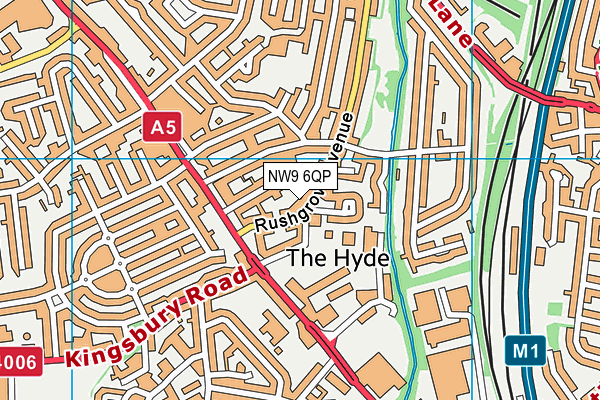 NW9 6QP map - OS VectorMap District (Ordnance Survey)