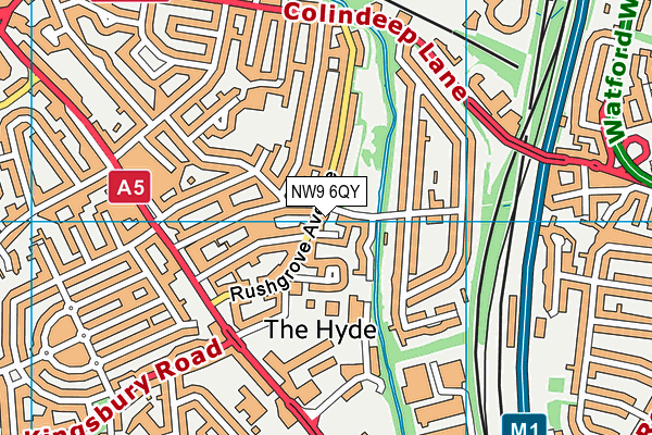 NW9 6QY map - OS VectorMap District (Ordnance Survey)