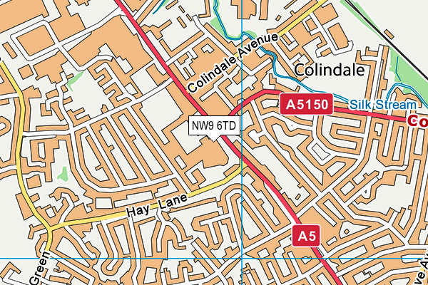NW9 6TD map - OS VectorMap District (Ordnance Survey)