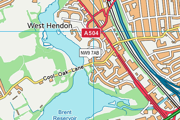 NW9 7AB map - OS VectorMap District (Ordnance Survey) NW9 7AB map - OS VectorMap District (Ordnance Survey)