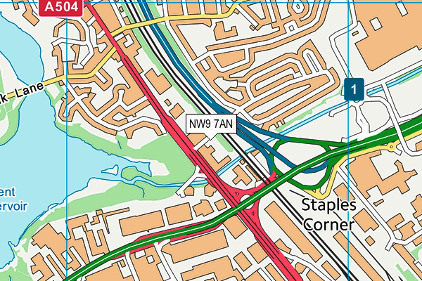 NW9 7AN map - OS VectorMap District (Ordnance Survey) NW9 7AN map - OS VectorMap District (Ordnance Survey)