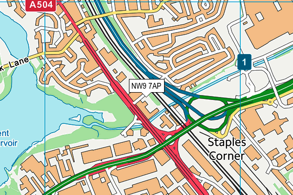 NW9 7AP map - OS VectorMap District (Ordnance Survey) NW9 7AP map - OS VectorMap District (Ordnance Survey)
