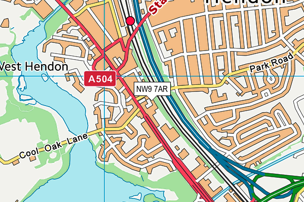 NW9 7AR map - OS VectorMap District (Ordnance Survey) NW9 7AR map - OS VectorMap District (Ordnance Survey)