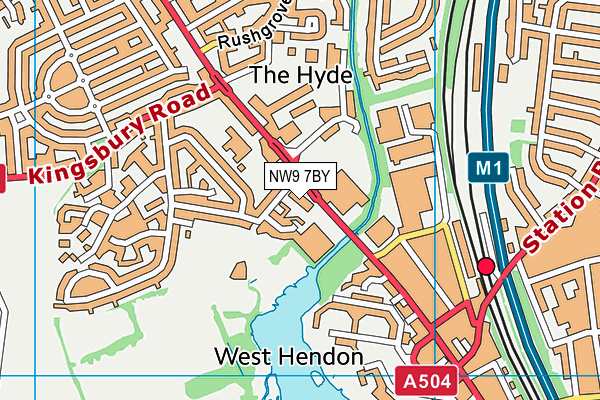 NW9 7BY map - OS VectorMap District (Ordnance Survey) NW9 7BY map - OS VectorMap District (Ordnance Survey)