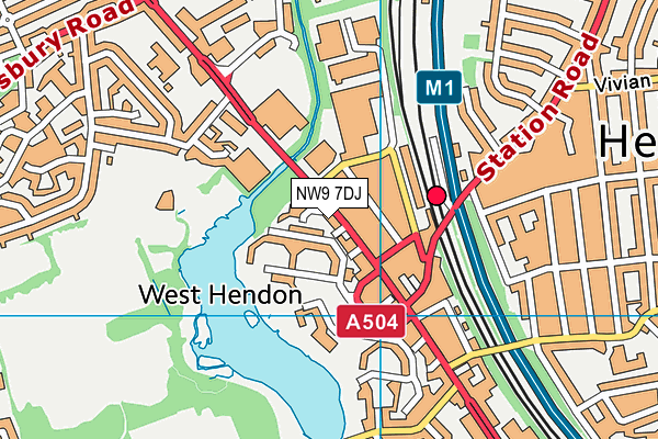 NW9 7DJ map - OS VectorMap District (Ordnance Survey) NW9 7DJ map - OS VectorMap District (Ordnance Survey)