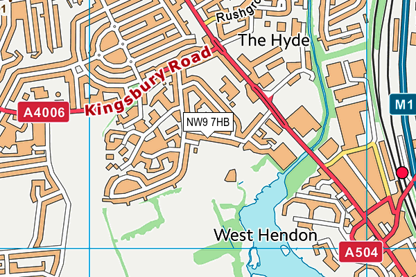 NW9 7HB map - OS VectorMap District (Ordnance Survey) NW9 7HB map - OS VectorMap District (Ordnance Survey)