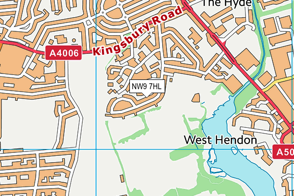 NW9 7HL map - OS VectorMap District (Ordnance Survey) NW9 7HL map - OS VectorMap District (Ordnance Survey)