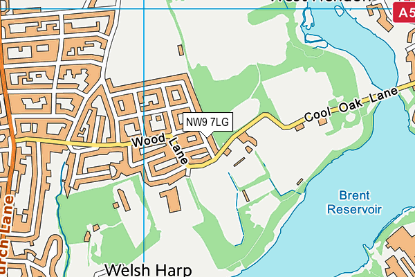 NW9 7LG map - OS VectorMap District (Ordnance Survey) NW9 7LG map - OS VectorMap District (Ordnance Survey)