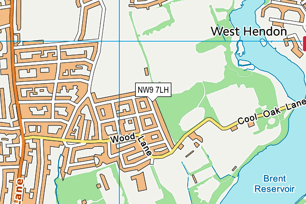 NW9 7LH map - OS VectorMap District (Ordnance Survey) NW9 7LH map - OS VectorMap District (Ordnance Survey)