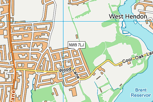 NW9 7LJ map - OS VectorMap District (Ordnance Survey) NW9 7LJ map - OS VectorMap District (Ordnance Survey)