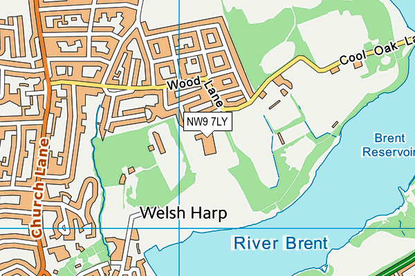 NW9 7LY map - OS VectorMap District (Ordnance Survey) NW9 7LY map - OS VectorMap District (Ordnance Survey)