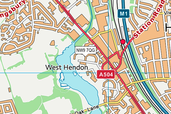 NW9 7QG map - OS VectorMap District (Ordnance Survey)