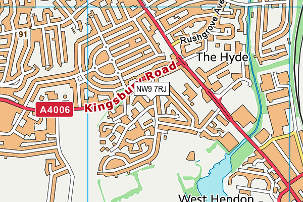 NW9 7RJ map - OS VectorMap District (Ordnance Survey) NW9 7RJ map - OS VectorMap District (Ordnance Survey)