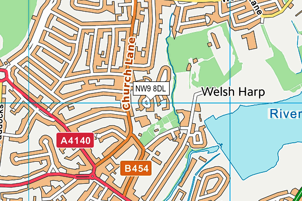 NW9 8DL map - OS VectorMap District (Ordnance Survey)