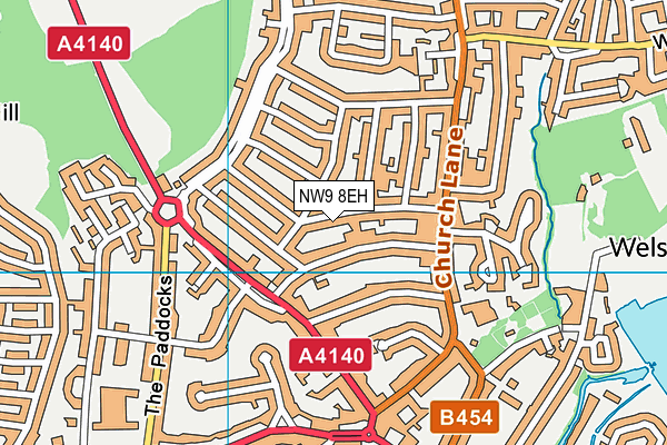 NW9 8EH map - OS VectorMap District (Ordnance Survey) NW9 8EH map - OS VectorMap District (Ordnance Survey)