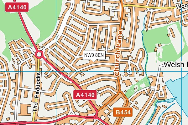 NW9 8EN map - OS VectorMap District (Ordnance Survey) NW9 8EN map - OS VectorMap District (Ordnance Survey)