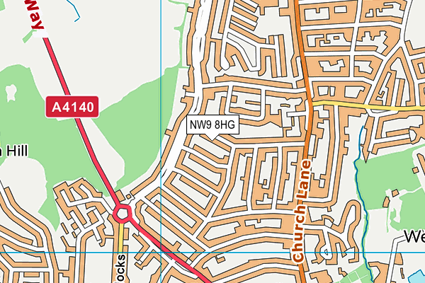 NW9 8HG map - OS VectorMap District (Ordnance Survey) NW9 8HG map - OS VectorMap District (Ordnance Survey)