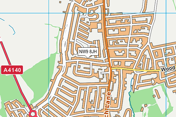 NW9 8JH map - OS VectorMap District (Ordnance Survey) NW9 8JH map - OS VectorMap District (Ordnance Survey)