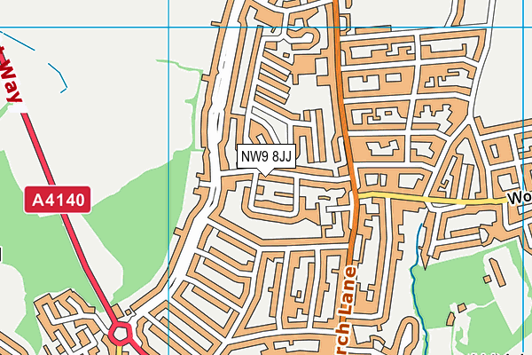 NW9 8JJ map - OS VectorMap District (Ordnance Survey) NW9 8JJ map - OS VectorMap District (Ordnance Survey)