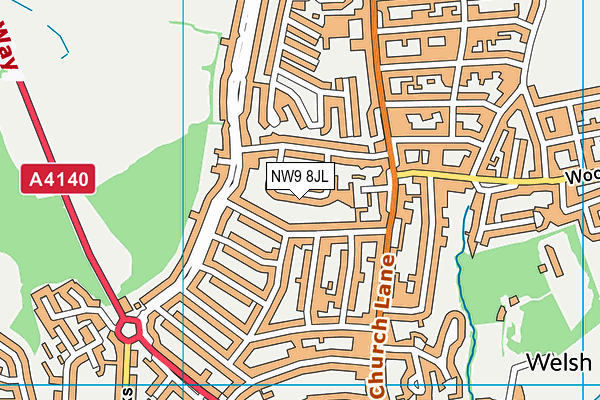 NW9 8JL map - OS VectorMap District (Ordnance Survey) NW9 8JL map - OS VectorMap District (Ordnance Survey)