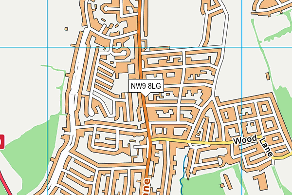 NW9 8LG map - OS VectorMap District (Ordnance Survey) NW9 8LG map - OS VectorMap District (Ordnance Survey)