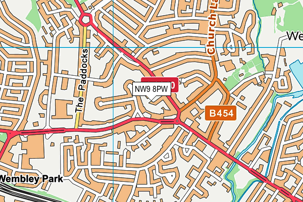 NW9 8PW map - OS VectorMap District (Ordnance Survey) NW9 8PW map - OS VectorMap District (Ordnance Survey)