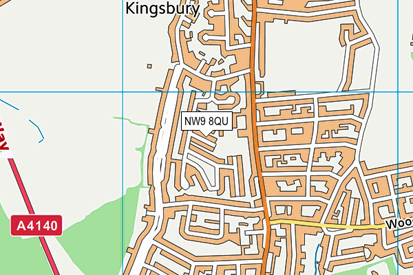 NW9 8QU map - OS VectorMap District (Ordnance Survey) NW9 8QU map - OS VectorMap District (Ordnance Survey)
