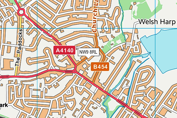 NW9 8RL map - OS VectorMap District (Ordnance Survey) NW9 8RL map - OS VectorMap District (Ordnance Survey)