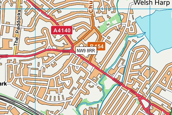 NW9 8RR map - OS VectorMap District (Ordnance Survey) NW9 8RR map - OS VectorMap District (Ordnance Survey)