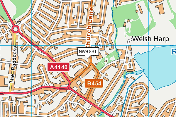 NW9 8ST map - OS VectorMap District (Ordnance Survey) NW9 8ST map - OS VectorMap District (Ordnance Survey)