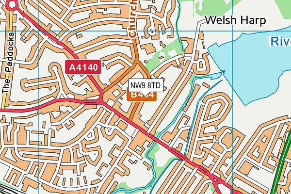 NW9 8TD map - OS VectorMap District (Ordnance Survey) NW9 8TD map - OS VectorMap District (Ordnance Survey)