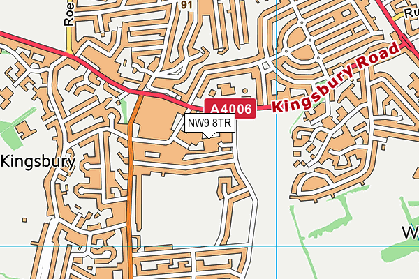 NW9 8TR map - OS VectorMap District (Ordnance Survey) NW9 8TR map - OS VectorMap District (Ordnance Survey)