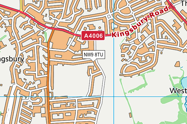 NW9 8TU map - OS VectorMap District (Ordnance Survey) NW9 8TU map - OS VectorMap District (Ordnance Survey)