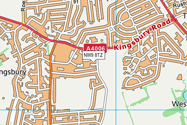 NW9 8TZ map - OS VectorMap District (Ordnance Survey) NW9 8TZ map - OS VectorMap District (Ordnance Survey)