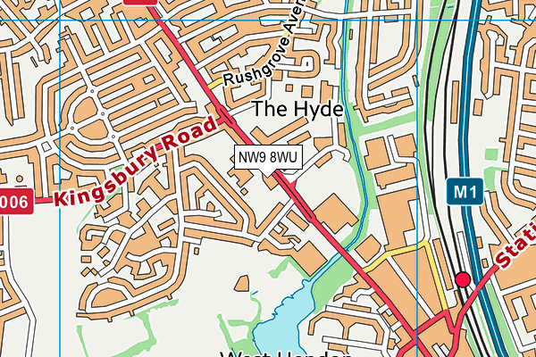 NW9 8WU map - OS VectorMap District (Ordnance Survey) NW9 8WU map - OS VectorMap District (Ordnance Survey)
